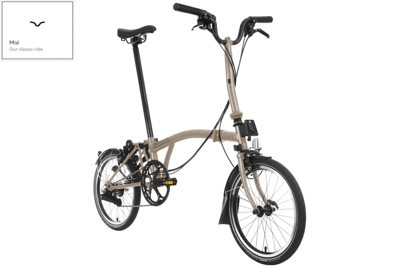 Brompton C Line 6-Speed Folding Bike 2025 in Dune Sand-9